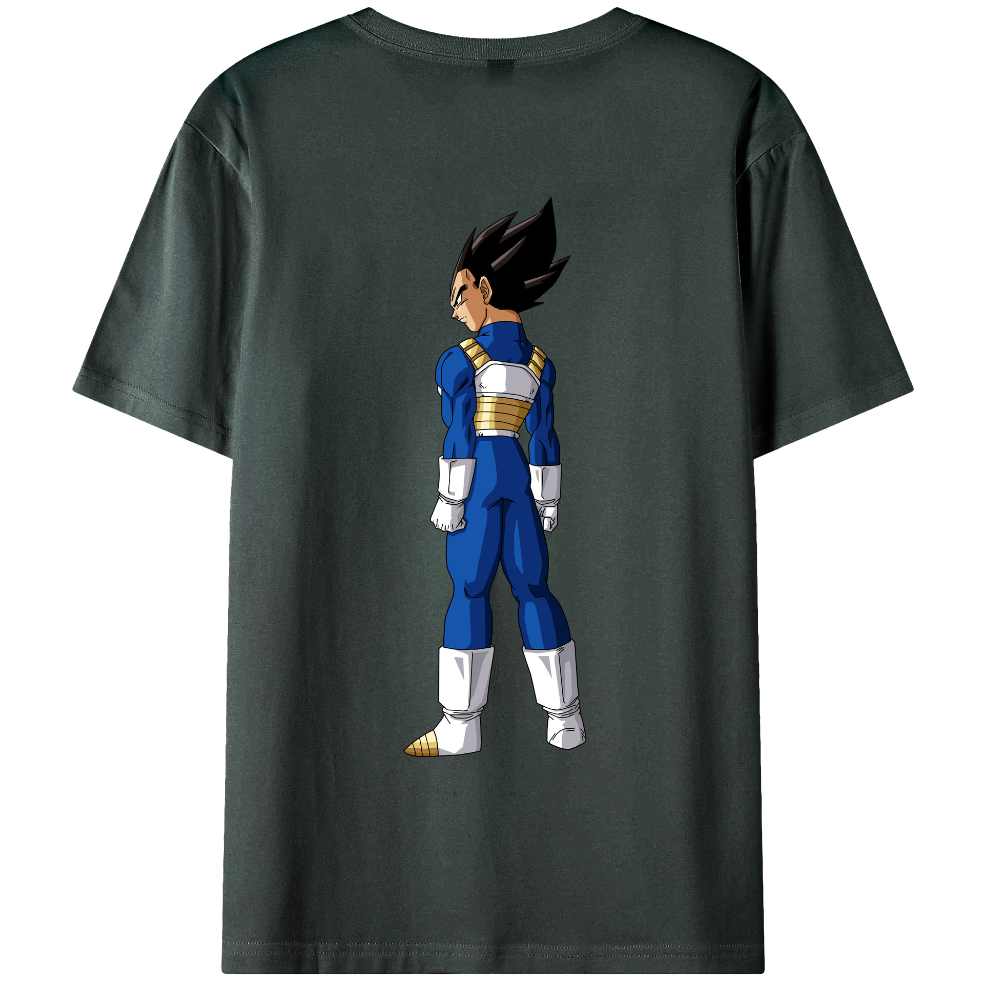 （画像用） ドラゴンボール ベジータ四世（Bejīta Yonsei）DRAGON BALL Vegeta IV 綿100％ メンズ半袖Tシャツ（バックプリント） 通気性